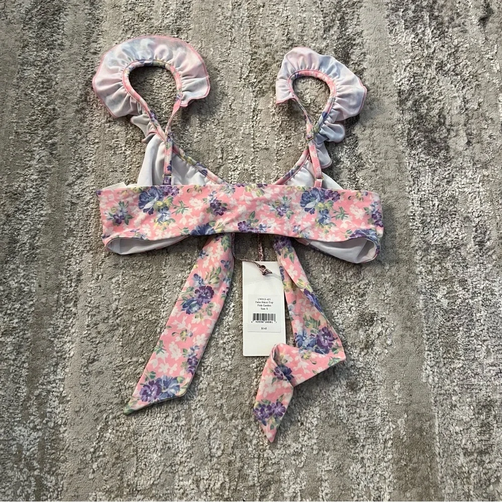 NWT LoveShackFancy Palm Bikini Top